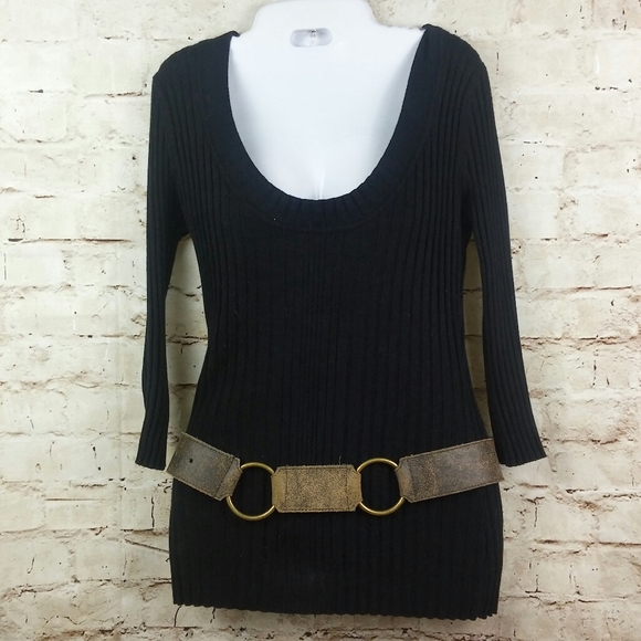 unbranded Accessories - Leather vintage brown metal ring belt M 36 in long